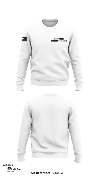 122nd Force Support Squadron 81827886 Crew Neck Sweatshirt - 123