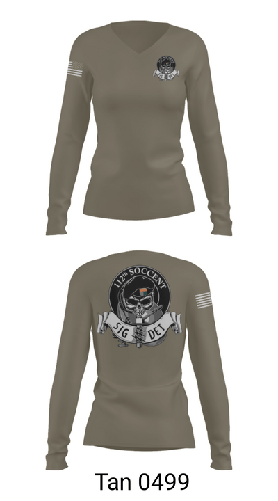 112 SOCCENT SIGDET 90231046 Women's Long Sleeve V-neck Shirt - 39