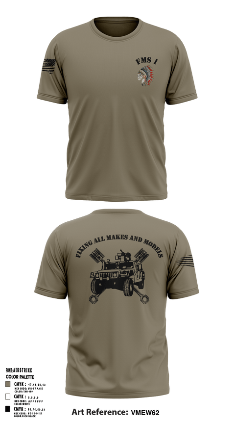 Old School Cotton Feel Shirt, FMS 1, OKARNG, , Teamtime, Team time, sublimation, custom sports apparel, team uniforms, spirit wear, spiritwear, sports uniforms, custom shirts, team store, custom team store, fundraiser sports, apparel fundraiser