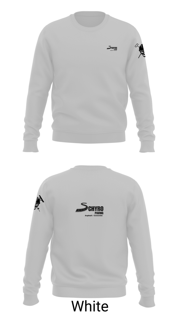 Crew Neck Sweatshirt, Schyro paving, , Teamtime, Team time, sublimation, custom sports apparel, team uniforms, spirit wear, spiritwear, sports uniforms, custom shirts, team store, custom team store, fundraiser sports, apparel fundraiser