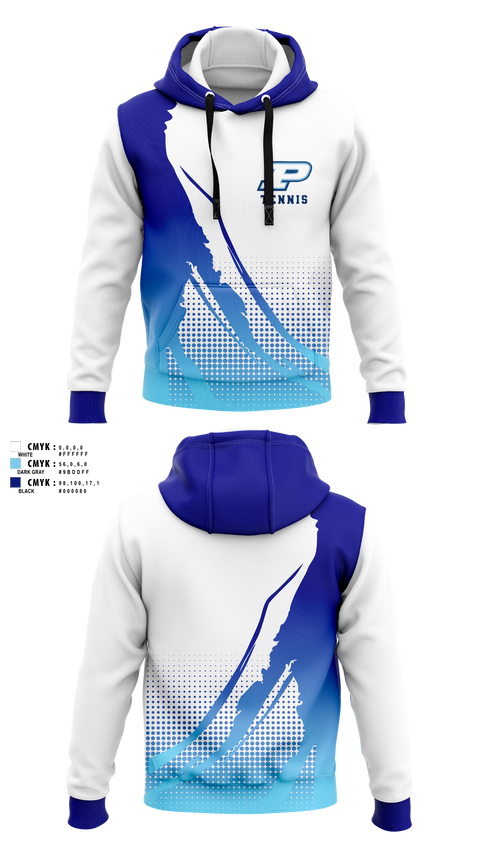 Hoodie, Miami Palmetto Senior High School Tennis, Tennis, Teamtime, Team time, sublimation, custom sports apparel, team uniforms, spirit wear, spiritwear, sports uniforms, custom shirts, team store, custom team store, fundraiser sports, apparel fundraiser
