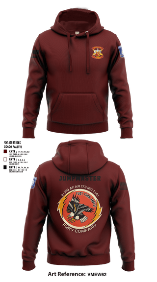 Hoodie, FCO 4-319 AFAR, 173 IBCT(A), Army, Teamtime, Team time, sublimation, custom sports apparel, team uniforms, spirit wear, spiritwear, sports uniforms, custom shirts, team store, custom team store, fundraiser sports, apparel fundraiser