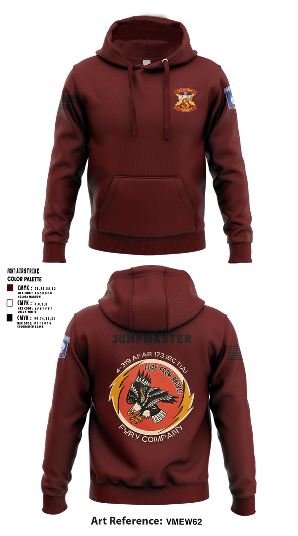 Hoodie, FCO 4-319 AFAR, 173 IBCT(A), Army, Teamtime, Team time, sublimation, custom sports apparel, team uniforms, spirit wear, spiritwear, sports uniforms, custom shirts, team store, custom team store, fundraiser sports, apparel fundraiser
