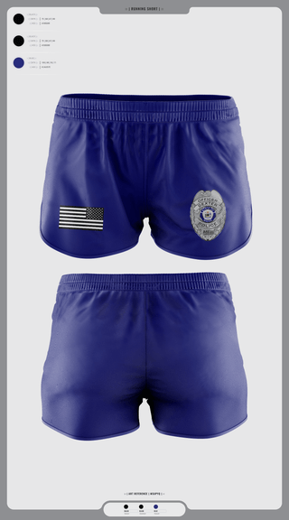 Womens Shorts, Dexter Pd, Police, Teamtime, Team time, sublimation, custom sports apparel, team uniforms, spirit wear, spiritwear, sports uniforms, custom shirts, team store, custom team store, fundraiser sports, apparel fundraiser