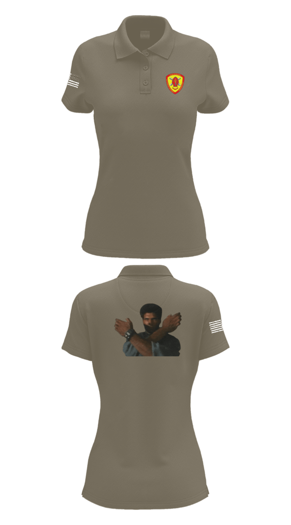 Women's Short Sleeve Performance Polo, 10th Marine Regiment, Marines, Teamtime, Team time, sublimation, custom sports apparel, team uniforms, spirit wear, spiritwear, sports uniforms, custom shirts, team store, custom team store, fundraiser sports, apparel fundraiser