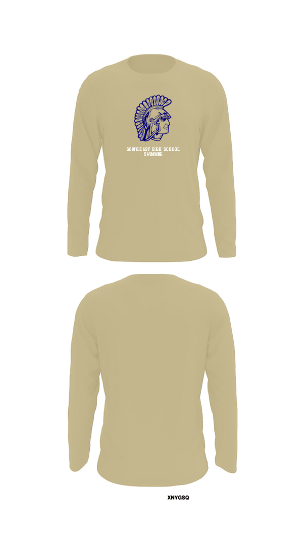 Long Sleeve Performance Shirt, Southeast High School Swimming, Swimming, Teamtime, Team time, sublimation, custom sports apparel, team uniforms, spirit wear, spiritwear, sports uniforms, custom shirts, team store, custom team store, fundraiser sports, apparel fundraiser