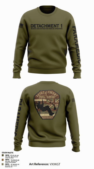 Crew Neck Sweatshirt, Detachment 1, Air Force, Teamtime, Team time, sublimation, custom sports apparel, team uniforms, spirit wear, spiritwear, sports uniforms, custom shirts, team store, custom team store, fundraiser sports, apparel fundraiser