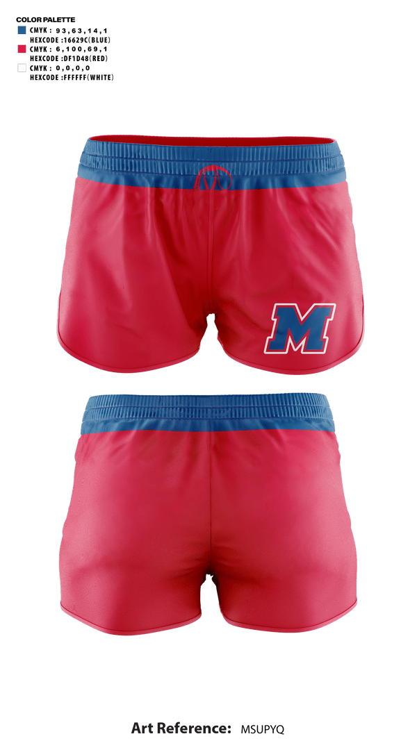 Womens Shorts, Martinsville High School Cheer, Cheer, Teamtime, Team time, sublimation, custom sports apparel, team uniforms, spirit wear, spiritwear, sports uniforms, custom shirts, team store, custom team store, fundraiser sports, apparel fundraiser