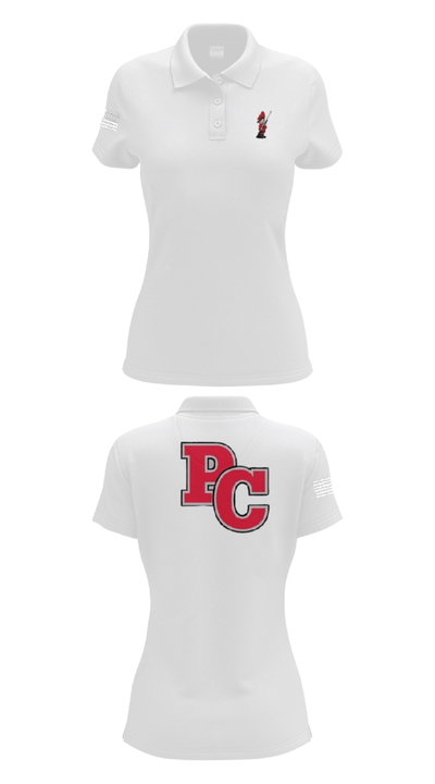 Perkins County Junior High School Football 66281279 Women's Short Sleeve Performance Polo  - 17
