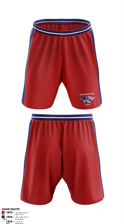Red Land High School Cheer 22621140 Athletic Shorts With Pockets - 2