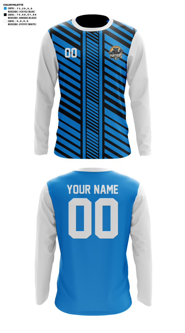 Long Sleeve Performance Shirt, Panthers, Men's Soccer, Teamtime, Team time, sublimation, custom sports apparel, team uniforms, spirit wear, spiritwear, sports uniforms, custom shirts, team store, custom team store, fundraiser sports, apparel fundraiser