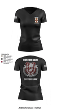 1st Medical Brigade 47127889 Women's Short Sleeve V-neck Shirt - 18