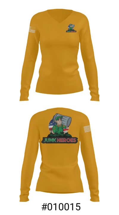 Junk Heroes 27502871 Women's Long Sleeve V-neck Shirt - 20