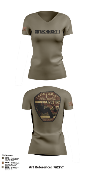 Womens Short Sleeve Vneck Shirt, Detachment 1, Air Force, Teamtime, Team time, sublimation, custom sports apparel, team uniforms, spirit wear, spiritwear, sports uniforms, custom shirts, team store, custom team store, fundraiser sports, apparel fundraiser
