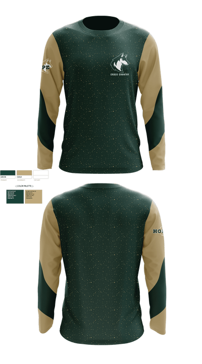 Hope Christian High School Cross Country 92431725 Long Sleeve Performance Shirt - 1