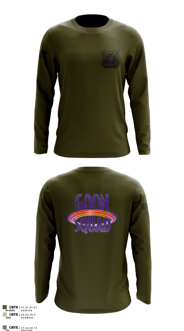 Long Sleeve Performance Shirt, GOON SQUAD, Army, Teamtime, Team time, sublimation, custom sports apparel, team uniforms, spirit wear, spiritwear, sports uniforms, custom shirts, team store, custom team store, fundraiser sports, apparel fundraiser