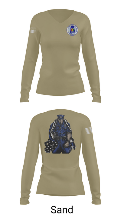 Alabama Department of Corrections 68414517 Women's Long Sleeve V-neck Shirt - 92