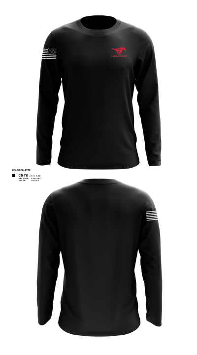 1-105th Cavalry 28213104 Long Sleeve Performance Shirt 1