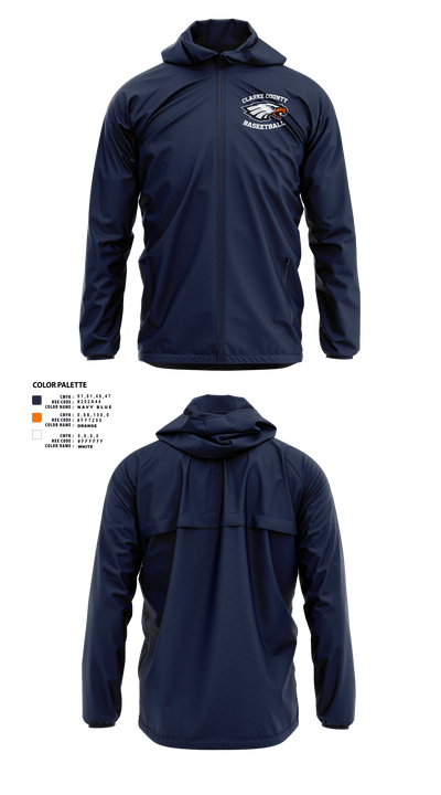 Clarke County High School Basketball 41181396 Windbreaker - 4