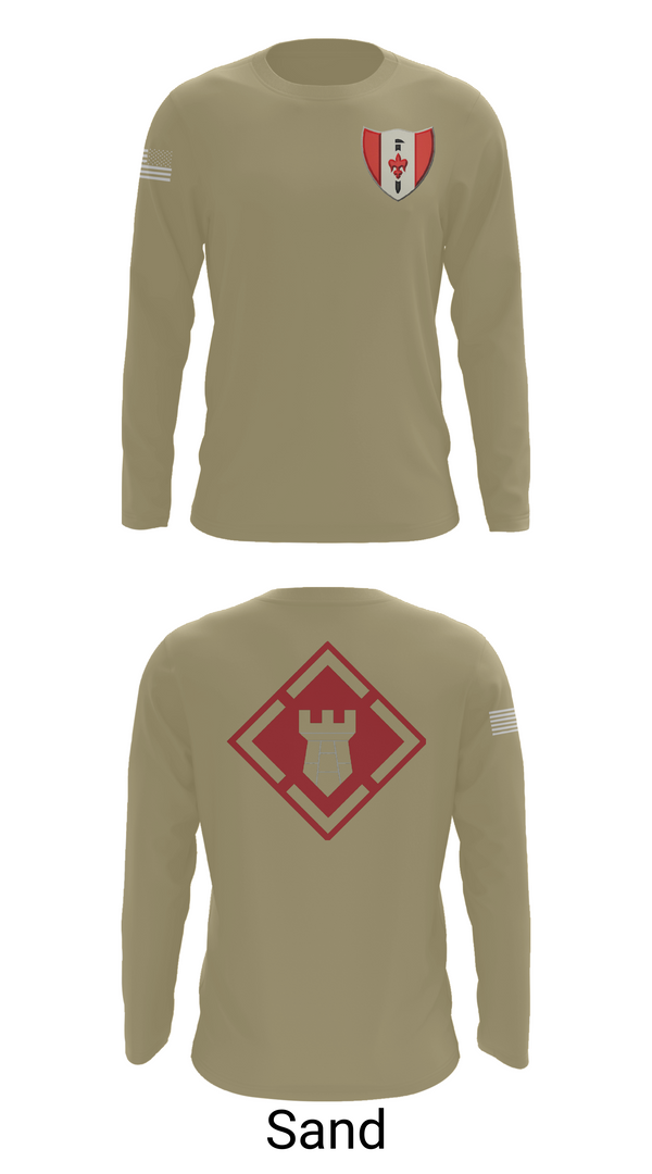 Long Sleeve Performance Shirt, 46th Engineer Battalion, Army, Teamtime, Team time, sublimation, custom sports apparel, team uniforms, spirit wear, spiritwear, sports uniforms, custom shirts, team store, custom team store, fundraiser sports, apparel fundraiser