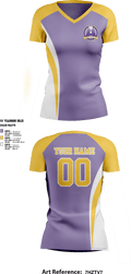 Amsterdam High School Volleyball 89487268 Women's Short Sleeve V-neck Shirt - 2