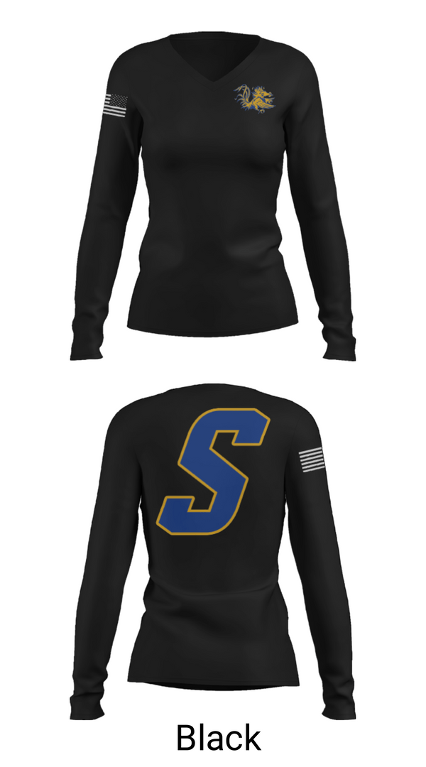 Women's Long Sleeve Vneck Shirt, Sumter High School Track, Track & Field, Teamtime, Team time, sublimation, custom sports apparel, team uniforms, spirit wear, spiritwear, sports uniforms, custom shirts, team store, custom team store, fundraiser sports, apparel fundraiser