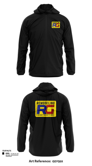 Windbreaker, Rg remodeling, , Teamtime, Team time, sublimation, custom sports apparel, team uniforms, spirit wear, spiritwear, sports uniforms, custom shirts, team store, custom team store, fundraiser sports, apparel fundraiser