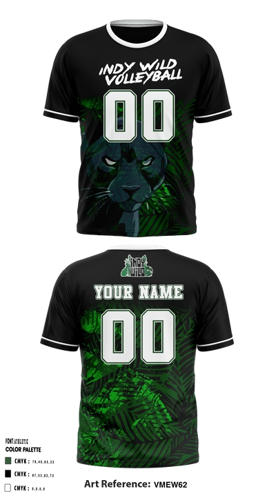 North Central Panthers Volleyball 62579612 Short Sleeve Performance Shirt - 20