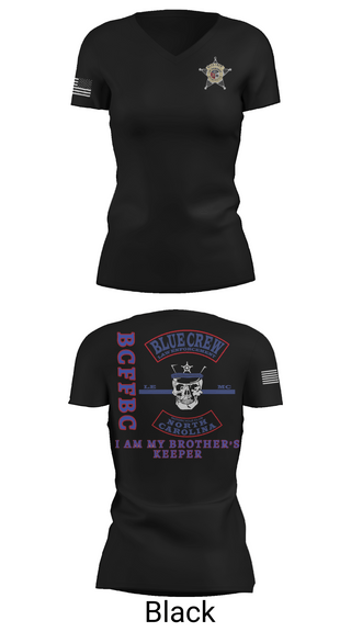 Womens Short Sleeve Vneck Shirt, Bluecrew law enforcement motorcycle club, , Teamtime, Team time, sublimation, custom sports apparel, team uniforms, spirit wear, spiritwear, sports uniforms, custom shirts, team store, custom team store, fundraiser sports, apparel fundraiser