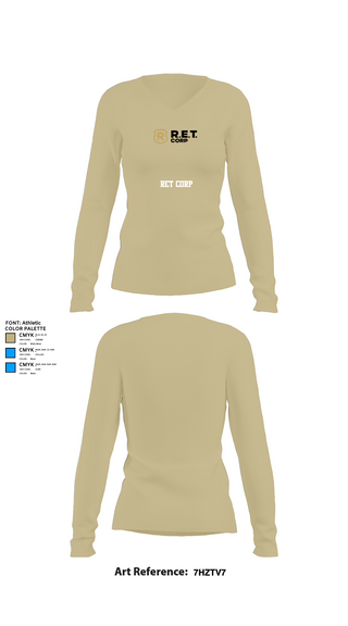 Womens Long Sleeve Vneck Shirt, RET CORP, Police, Teamtime, Team time, sublimation, custom sports apparel, team uniforms, spirit wear, spiritwear, sports uniforms, custom shirts, team store, custom team store, fundraiser sports, apparel fundraiser