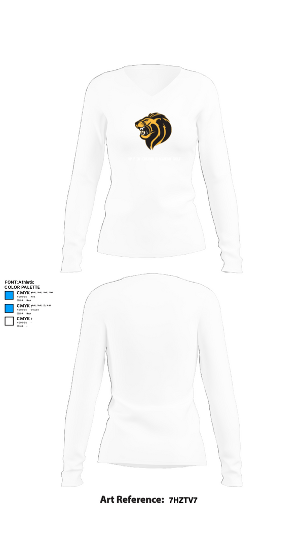 Womens Long Sleeve Vneck Shirt, Upper Columbia Academy Golf, Golf, Teamtime, Team time, sublimation, custom sports apparel, team uniforms, spirit wear, spiritwear, sports uniforms, custom shirts, team store, custom team store, fundraiser sports, apparel fundraiser