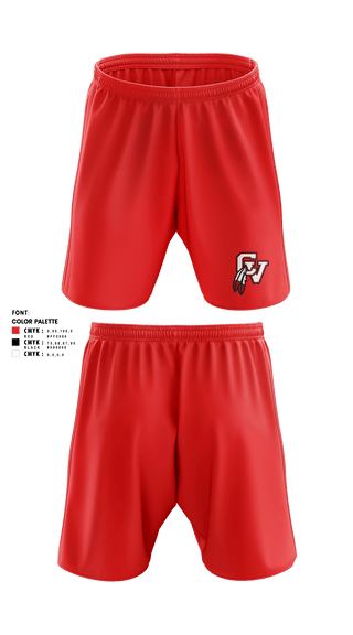 Athletic Shorts With Pockets, Big Reds, Track & Field, Teamtime, Team time, sublimation, custom sports apparel, team uniforms, spirit wear, spiritwear, sports uniforms, custom shirts, team store, custom team store, fundraiser sports, apparel fundraiser