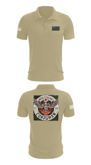 Short Sleeve Performance Polo, Hospital Corpsman, , Teamtime, Team time, sublimation, custom sports apparel, team uniforms, spirit wear, spiritwear, sports uniforms, custom shirts, team store, custom team store, fundraiser sports, apparel fundraiser
