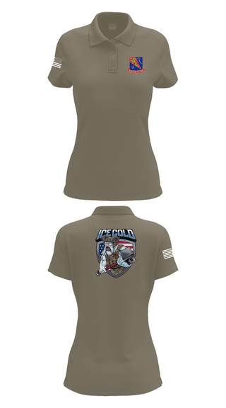 Womens Short Sleeve Performance Polo, BCO, 1163D TFSB, Army, Teamtime, Team time, sublimation, custom sports apparel, team uniforms, spirit wear, spiritwear, sports uniforms, custom shirts, team store, custom team store, fundraiser sports, apparel fundraiser