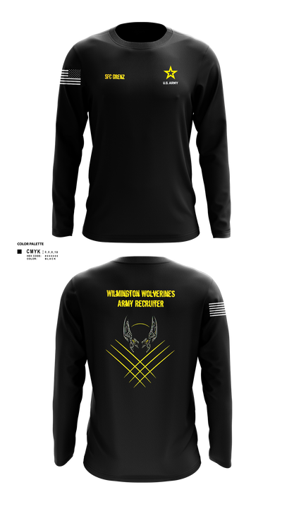 Wilmington Army Recruiting Station 61290621 Long Sleeve Performance Shirt 2