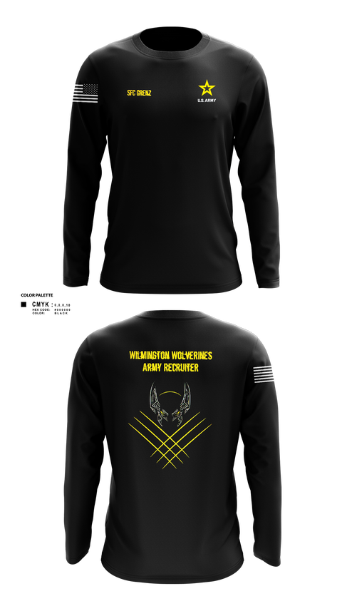 Long Sleeve Performance Shirt, Wilmington Army Recruiting Station, Army, Teamtime, Team time, sublimation, custom sports apparel, team uniforms, spirit wear, spiritwear, sports uniforms, custom shirts, team store, custom team store, fundraiser sports, apparel fundraiser