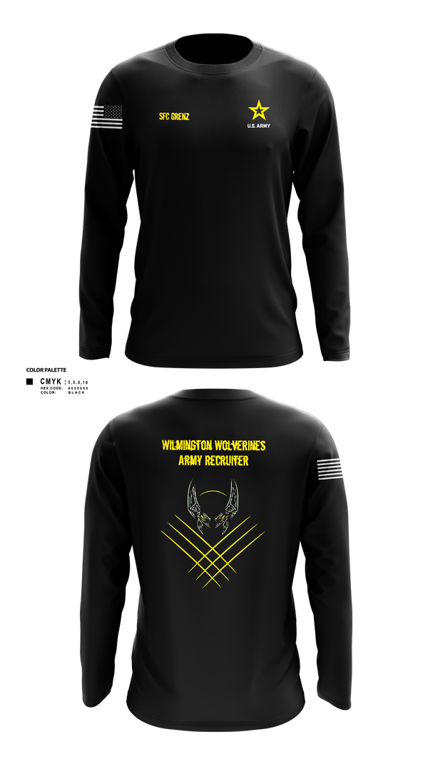 Long Sleeve Performance Shirt, Wilmington Army Recruiting Station, Army, Teamtime, Team time, sublimation, custom sports apparel, team uniforms, spirit wear, spiritwear, sports uniforms, custom shirts, team store, custom team store, fundraiser sports, apparel fundraiser