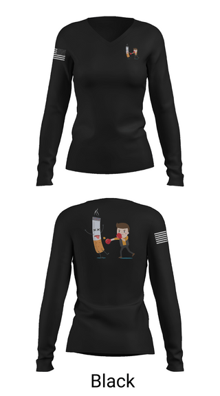 Womens Long Sleeve Vneck Shirt, La droga niños, Navy, Teamtime, Team time, sublimation, custom sports apparel, team uniforms, spirit wear, spiritwear, sports uniforms, custom shirts, team store, custom team store, fundraiser sports, apparel fundraiser