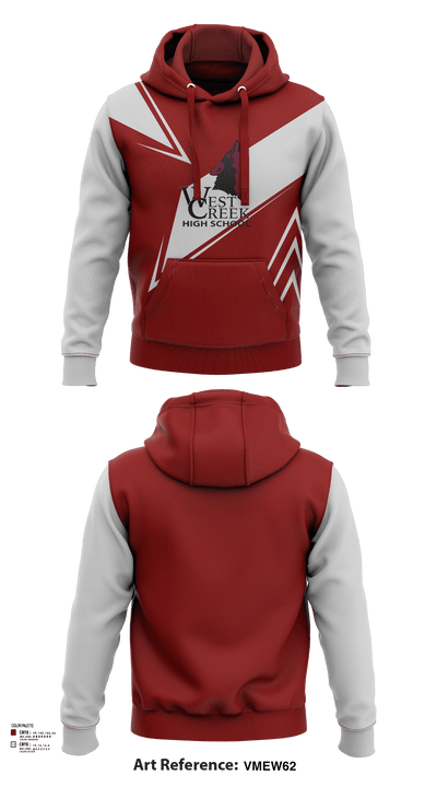 West Creek High School Cross Country 66177699 Hoodie - 128