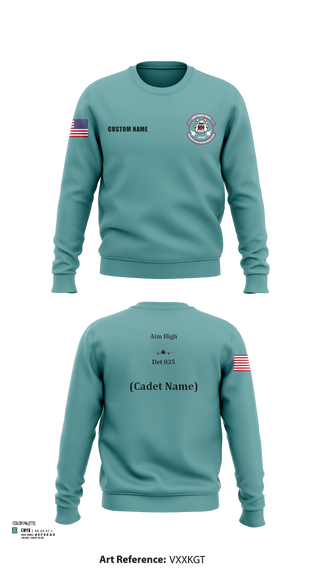 Crew Neck Sweatshirt, Detachment 035, Air Force, Teamtime, Team time, sublimation, custom sports apparel, team uniforms, spirit wear, spiritwear, sports uniforms, custom shirts, team store, custom team store, fundraiser sports, apparel fundraiser