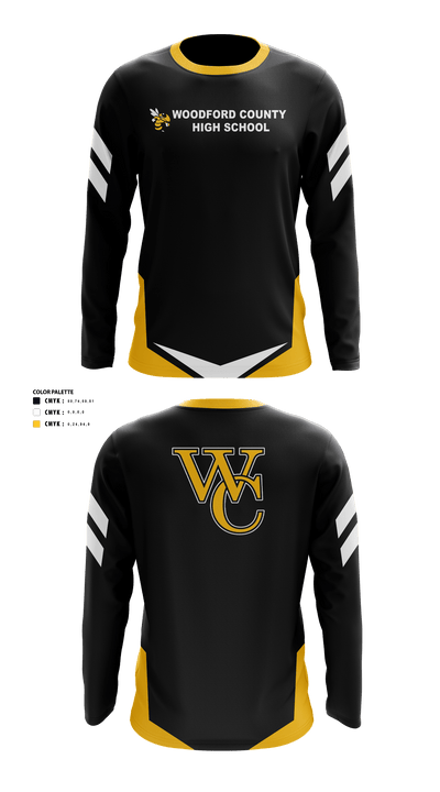 Woodford County High School Golf 78348992 Long Sleeve Performance Shirt - 40