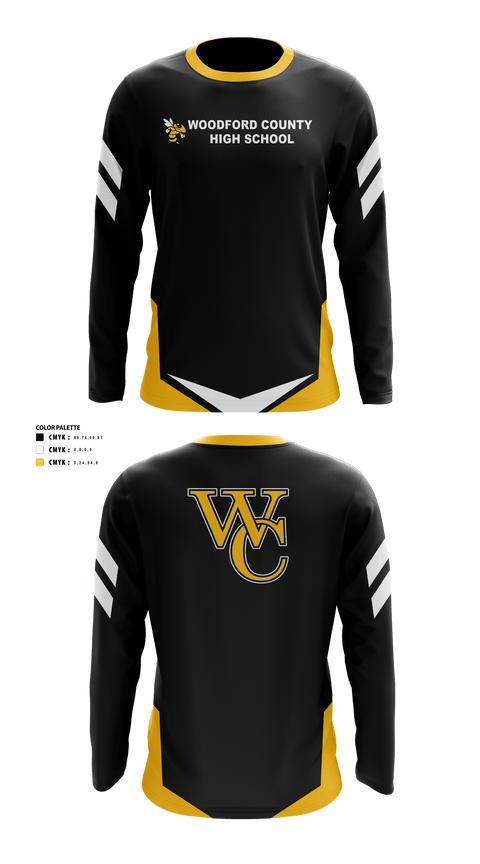 Long Sleeve Performance Shirt, Woodford County High School Golf, Golf, Teamtime, Team time, sublimation, custom sports apparel, team uniforms, spirit wear, spiritwear, sports uniforms, custom shirts, team store, custom team store, fundraiser sports, apparel fundraiser