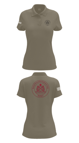 Women's Short Sleeve Performance Polo, B.N.R.A, Army, Teamtime, Team time, sublimation, custom sports apparel, team uniforms, spirit wear, spiritwear, sports uniforms, custom shirts, team store, custom team store, fundraiser sports, apparel fundraiser