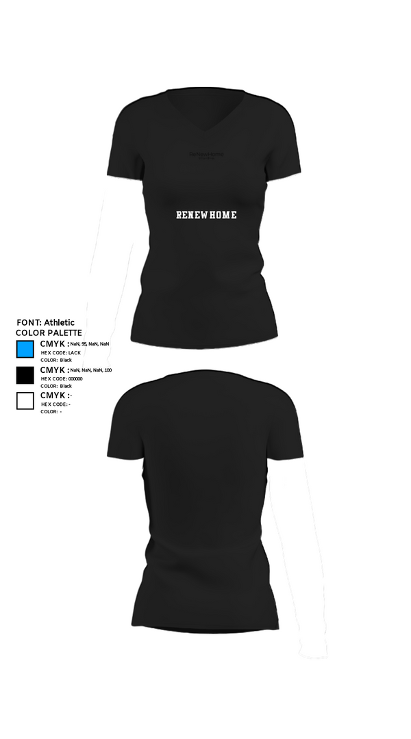 Womens Short Sleeve Vneck Shirt, RenewHome, , Teamtime, Team time, sublimation, custom sports apparel, team uniforms, spirit wear, spiritwear, sports uniforms, custom shirts, team store, custom team store, fundraiser sports, apparel fundraiser