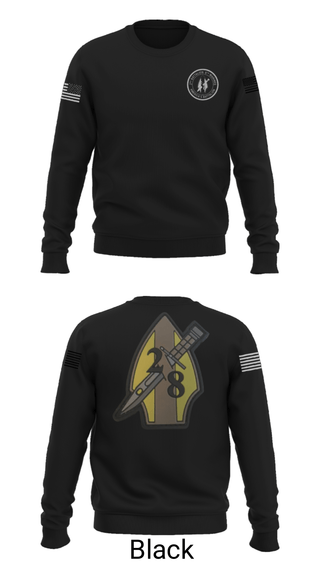 Crew Neck Sweatshirt, 2nd bn 8th Marines, Marines, Teamtime, Team time, sublimation, custom sports apparel, team uniforms, spirit wear, spiritwear, sports uniforms, custom shirts, team store, custom team store, fundraiser sports, apparel fundraiser
