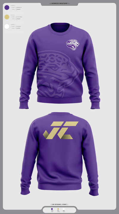 Jacksonville College Cross Country 48639105 Crew Neck Sweatshirt - 4