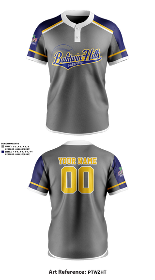 Two Button Softball Jersey, BALDWIN HILLS Softball, Softball, Teamtime, Team time, sublimation, custom sports apparel, team uniforms, spirit wear, spiritwear, sports uniforms, custom shirts, team store, custom team store, fundraiser sports, apparel fundraiser
