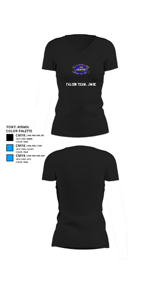 Womens Short Sleeve Vneck Shirt, Falcon Team, JMRC, Army, Teamtime, Team time, sublimation, custom sports apparel, team uniforms, spirit wear, spiritwear, sports uniforms, custom shirts, team store, custom team store, fundraiser sports, apparel fundraiser