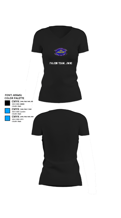 Falcon Team, JMRC 44221866 Women's Short Sleeve V-neck Shirt - 24