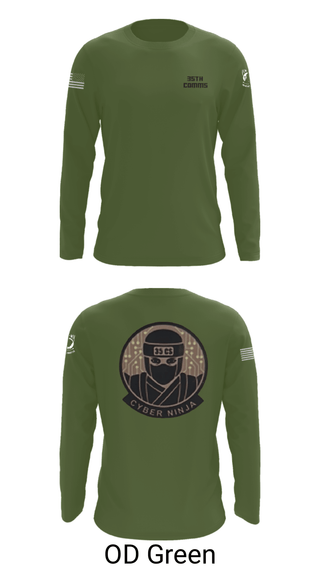 Long Sleeve Performance Shirt, 35th COMMS, Air Force, Teamtime, Team time, sublimation, custom sports apparel, team uniforms, spirit wear, spiritwear, sports uniforms, custom shirts, team store, custom team store, fundraiser sports, apparel fundraiser